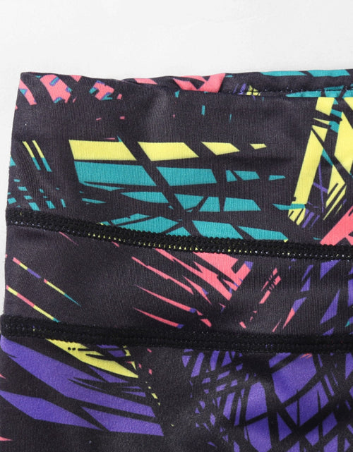 Load image into Gallery viewer, Printed Wide Waistband Active Leggings with Stirrups
