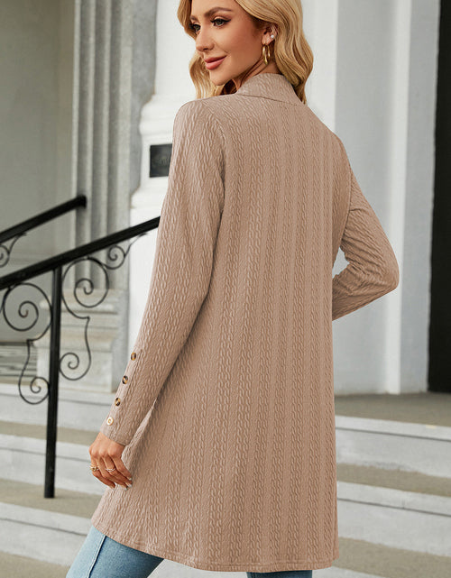 Load image into Gallery viewer, Open Front Long Sleeve Cardigan
