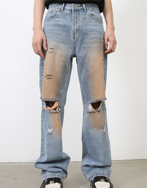 Load image into Gallery viewer, Men's Distressed Jeans with Pockets
