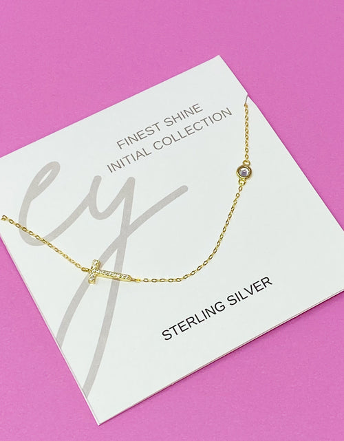 Load image into Gallery viewer, Finest Shine Initial Sterling Silver Necklace by Ellisonyoung.com
