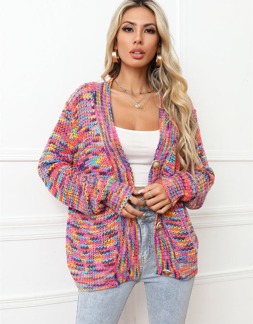 Load image into Gallery viewer, Angel Wings Button Up Dropped Shoulder Cardigan
