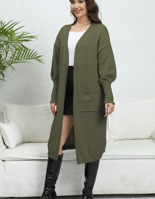 Load image into Gallery viewer, Open Front Dropped Shoulder Cardigan
