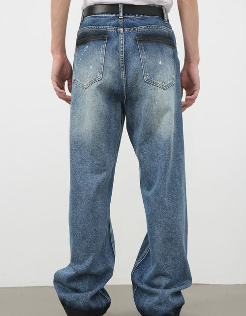 Load image into Gallery viewer, Men's Raw Hem Baggy Jeans
