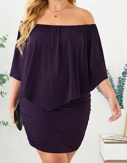 Load image into Gallery viewer, Full Size Off-Shoulder Half Sleeve Dress
