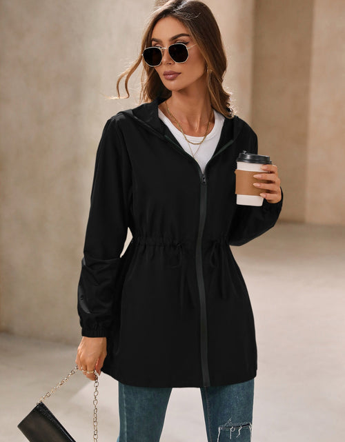 Load image into Gallery viewer, Ivy Lane Outdoor Waterproof Long Sleeve Hooded Windbreaker
