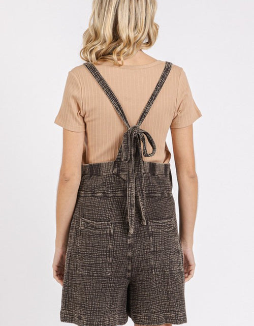Load image into Gallery viewer, Mittoshop Textured Knotted Wide Strap Overalls
