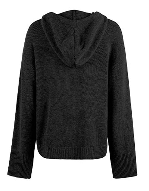 Load image into Gallery viewer, Drawstring Button Up Hooded Cardigan
