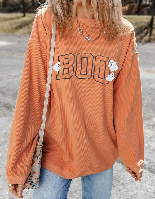 Load image into Gallery viewer, BOO Round Neck Long Sleeve Sweatshirt
