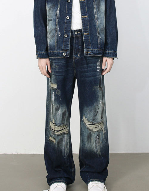 Load image into Gallery viewer, Men's Distressed Jeans with Pockets
