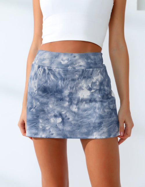 Load image into Gallery viewer, Quick-Dry Tie-Dye Wide Waistband Active Tennis Skirt
