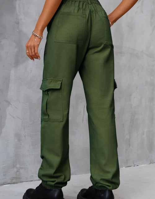 Load image into Gallery viewer, Buttoned High Waist Jeans with Pockets
