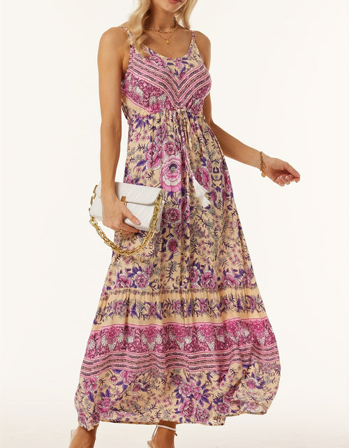 Load image into Gallery viewer, Printed Scoop Neck Midi Cami Dress
