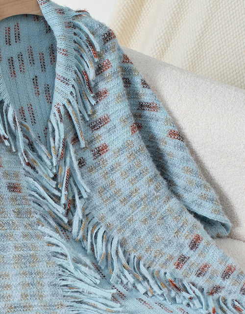 Load image into Gallery viewer, Fringe Open Front Half Sleeve Poncho
