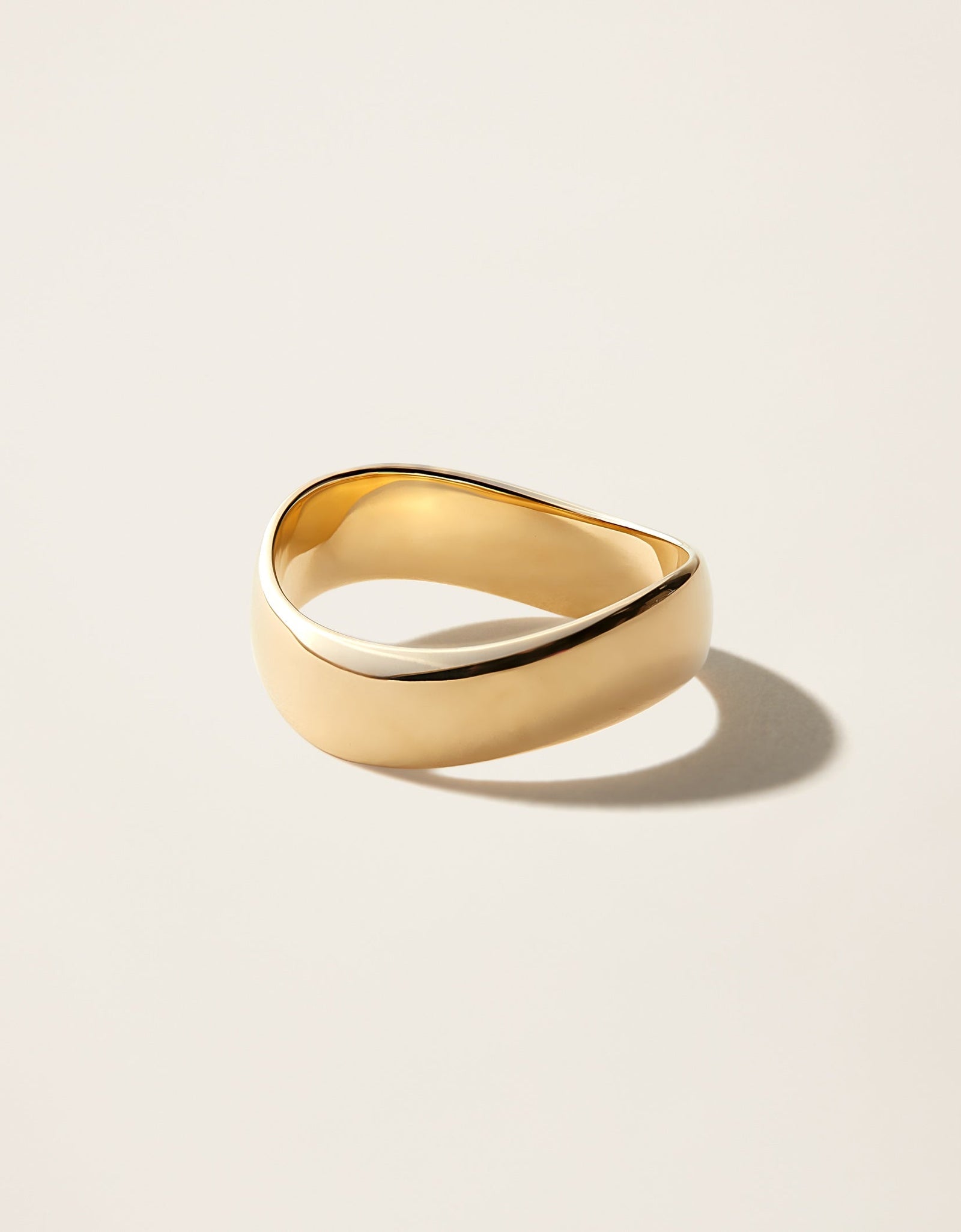 14k Solid Gold Curved Ring by Italic