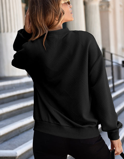 Load image into Gallery viewer, Texture Zip Up Baseball Collar Long Sleeve Jacket
