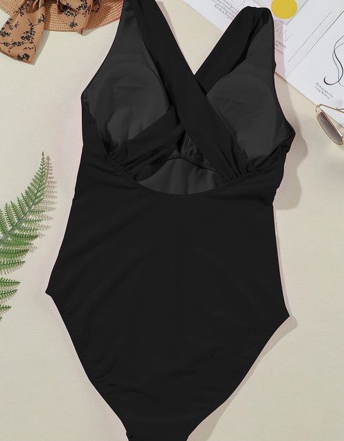 Load image into Gallery viewer, Crisscross Wide Strap One-Piece Swimwear
