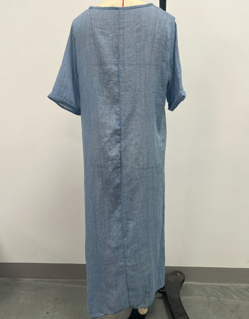 Load image into Gallery viewer, Full Size V-Neck Short Sleeve Midi Dress Plus Size
