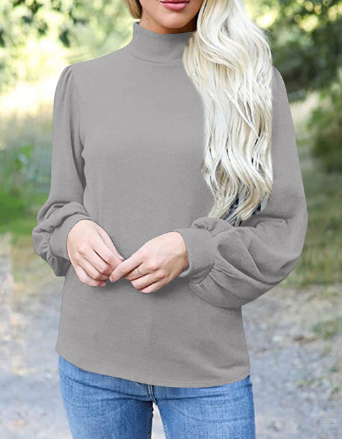 Load image into Gallery viewer, Full Size Mock Neck Long Sleeve T-Shirt
