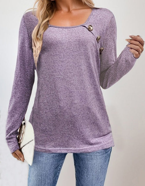 Load image into Gallery viewer, Square Neck Long Sleeve T-Shirt
