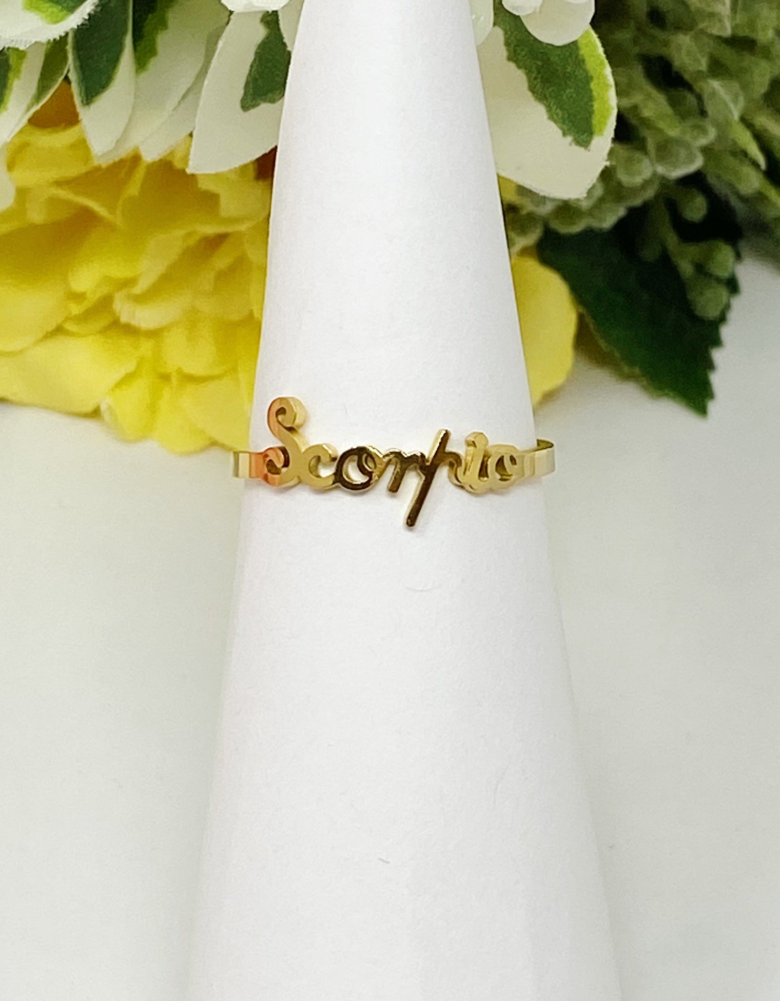 Scripted Zodiac Ring by Ellisonyoung.com