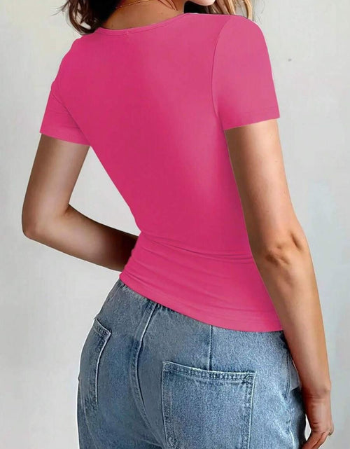 Load image into Gallery viewer, Round Neck Short Sleeve T-Shirt
