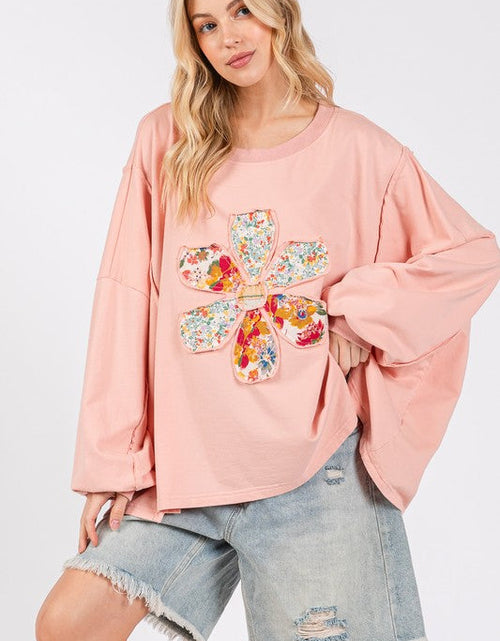 Load image into Gallery viewer, SAGE + FIG Flower Patch Dropped Shoulder Oversize Top
