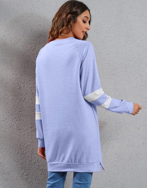 Load image into Gallery viewer, Full Size Striped Round Neck Long Sleeve T-Shirt
