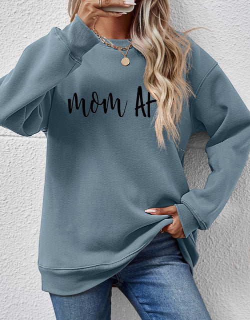 Load image into Gallery viewer, Letter Graphic Dropped Shoulder Sweatshirt
