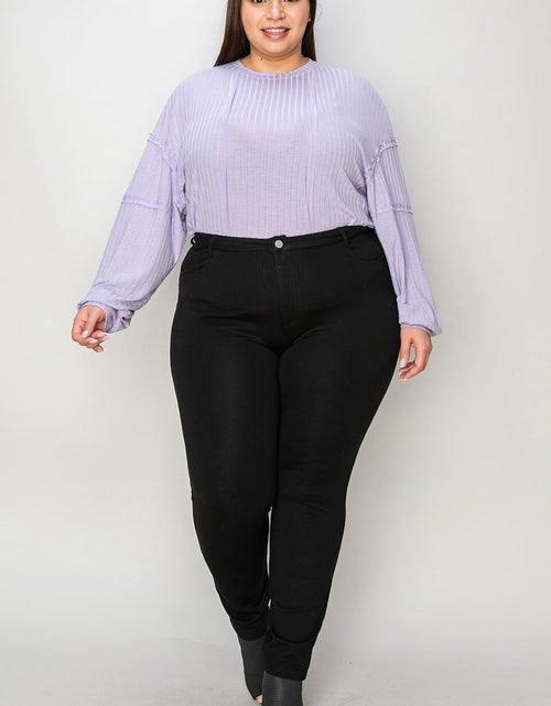 Load image into Gallery viewer, Basic Bae Full Size Ribbed Round Neck Long Sleeve T-Shirt

