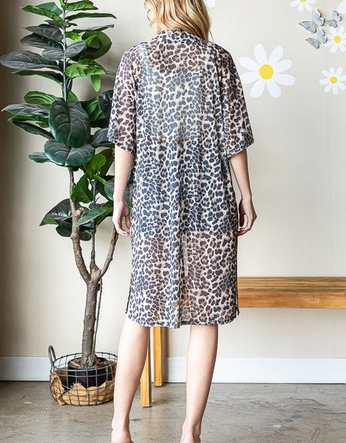Load image into Gallery viewer, Heimish Full Size Leopard Open Front Cardigan Plus Size
