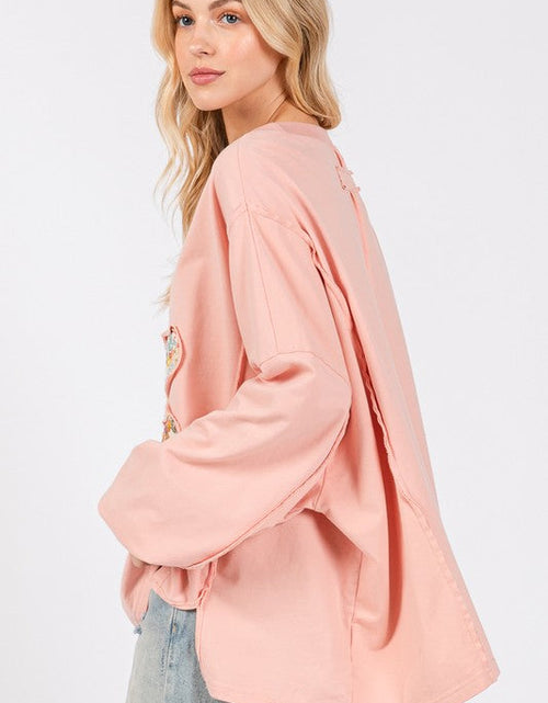 Load image into Gallery viewer, SAGE + FIG Flower Patch Dropped Shoulder Oversize Top
