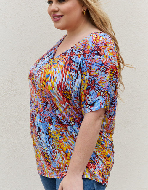 Load image into Gallery viewer, Be Stage Full Size Printed Dolman Flowy Top
