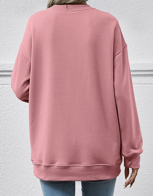 Load image into Gallery viewer, Round Neck Long Sleeve Sweatshirt
