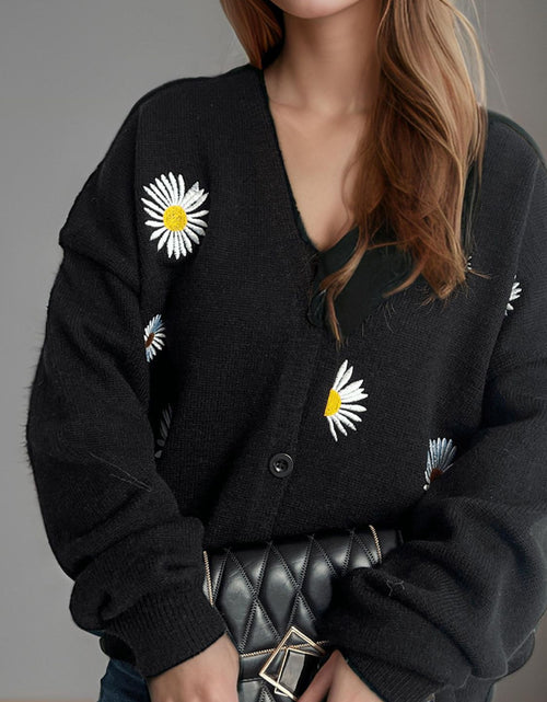 Load image into Gallery viewer, Daisy Button Up V-Neck Cardigan
