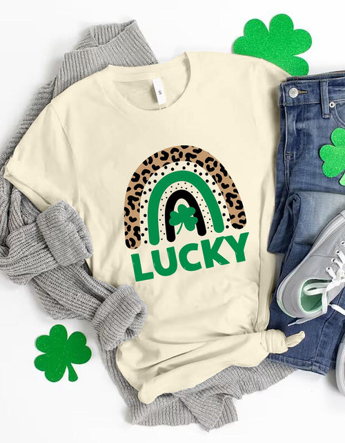 Load image into Gallery viewer, LUCKY Round Neck Short Sleeve T-Shirt
