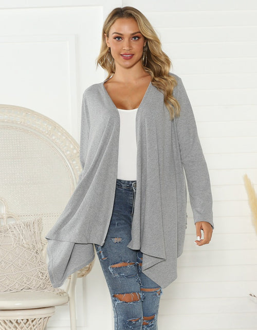 Load image into Gallery viewer, Shiny Floral Open Front Long Sleeve Cardigan
