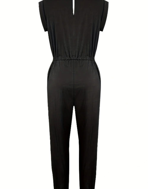 Load image into Gallery viewer, Drawstring Round Neck Sleeveless Jumpsuit
