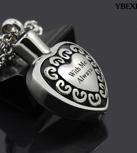 "With Me Always" Cremation Keepsake Necklace #ns23 _mkpt by Js House