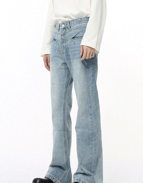 Load image into Gallery viewer, Splash Ink Washed Jeans with Pockets
