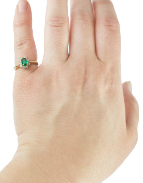 Load image into Gallery viewer, Vintage Genuine Opal or Austrian Crystal Ring 18k Yellow Gold Electroplated by PVD Vintage Jewelry
