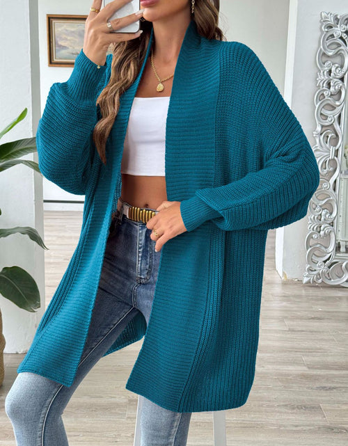 Load image into Gallery viewer, Open Front Long Sleeve Cardigan
