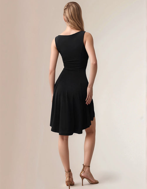 Load image into Gallery viewer, High-Low Round Neck Sleeveless Mini Dress
