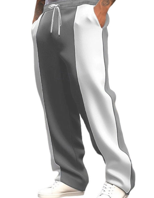 Load image into Gallery viewer, Men's Full Size Drawstring Contrast Pants Plus Size
