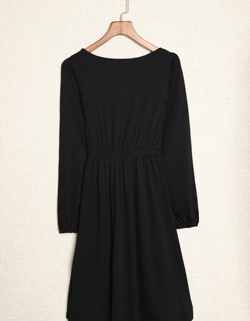 Load image into Gallery viewer, Julianna Button Up High Waist Long Sleeve Dress by Poppy Lee Lane
