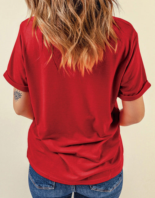 Load image into Gallery viewer, Boot Graphic Round Neck Short Sleeve T-Shirt
