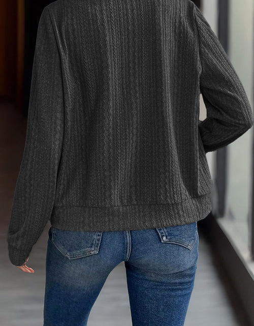Load image into Gallery viewer, Baseball Collar Zip Up Long Sleeve Jacket
