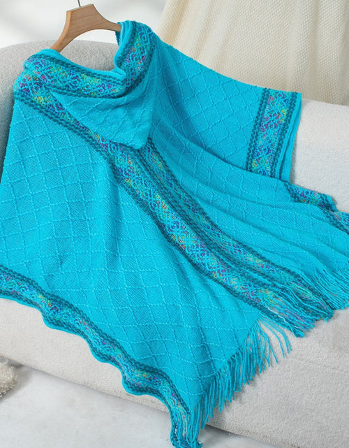 Load image into Gallery viewer, Fringe Half Sleeve Hooded Poncho
