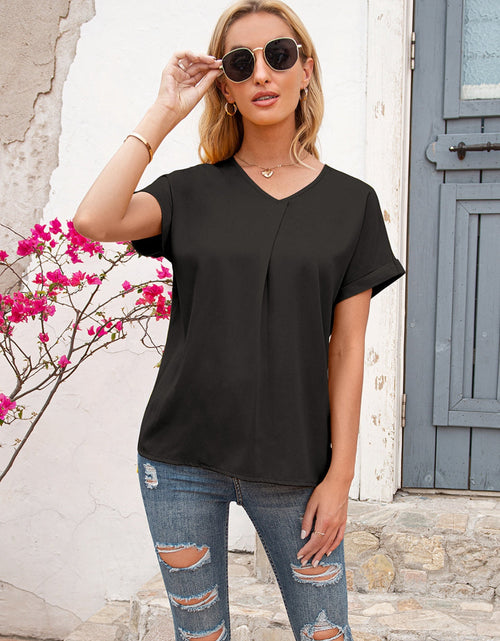 Load image into Gallery viewer, Ivy Lane V-Neck Short Sleeve T-Shirt

