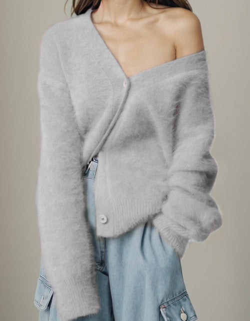 Load image into Gallery viewer, Button Up Dropped Shoulder Cardigan
