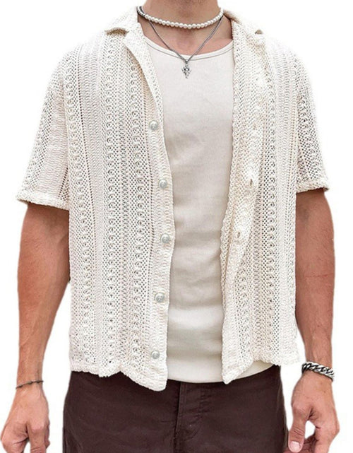 Load image into Gallery viewer, Men's Full Size Button Down Short Sleeve Shirt Plus Size
